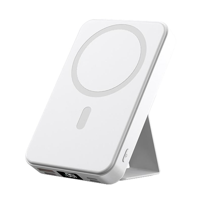 Magnetic Wireless Fast Charging Power Bank, 10000mAh Portable Charger with LED Display, Magnetic Power Bank for iPhone 15/14/13/12/Pro/Mini/Pro Max, Power Bank with Phone Holder, Stocking Fillers Gift