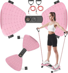 Adjustable Waist Twister Machine – 330 lbs Capacity Ab Twist Board with Digital Display for Home Workouts