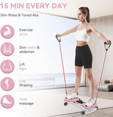 Adjustable Waist Twister Machine – 330 lbs Capacity Ab Twist Board with Digital Display for Home Workouts