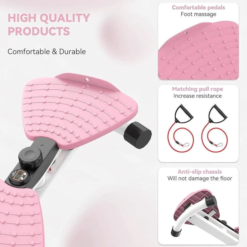 Adjustable Waist Twister Machine – 330 lbs Capacity Ab Twist Board with Digital Display for Home Workouts