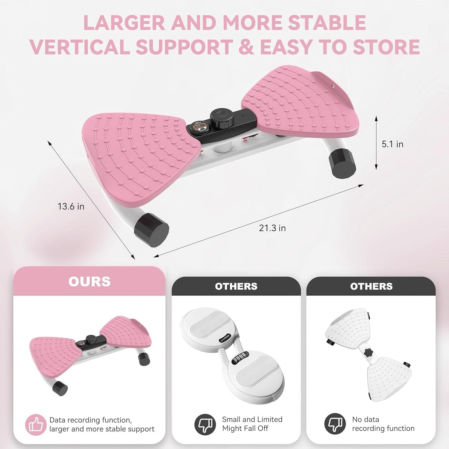 Adjustable Waist Twister Machine – 330 lbs Capacity Ab Twist Board with Digital Display for Home Workouts
